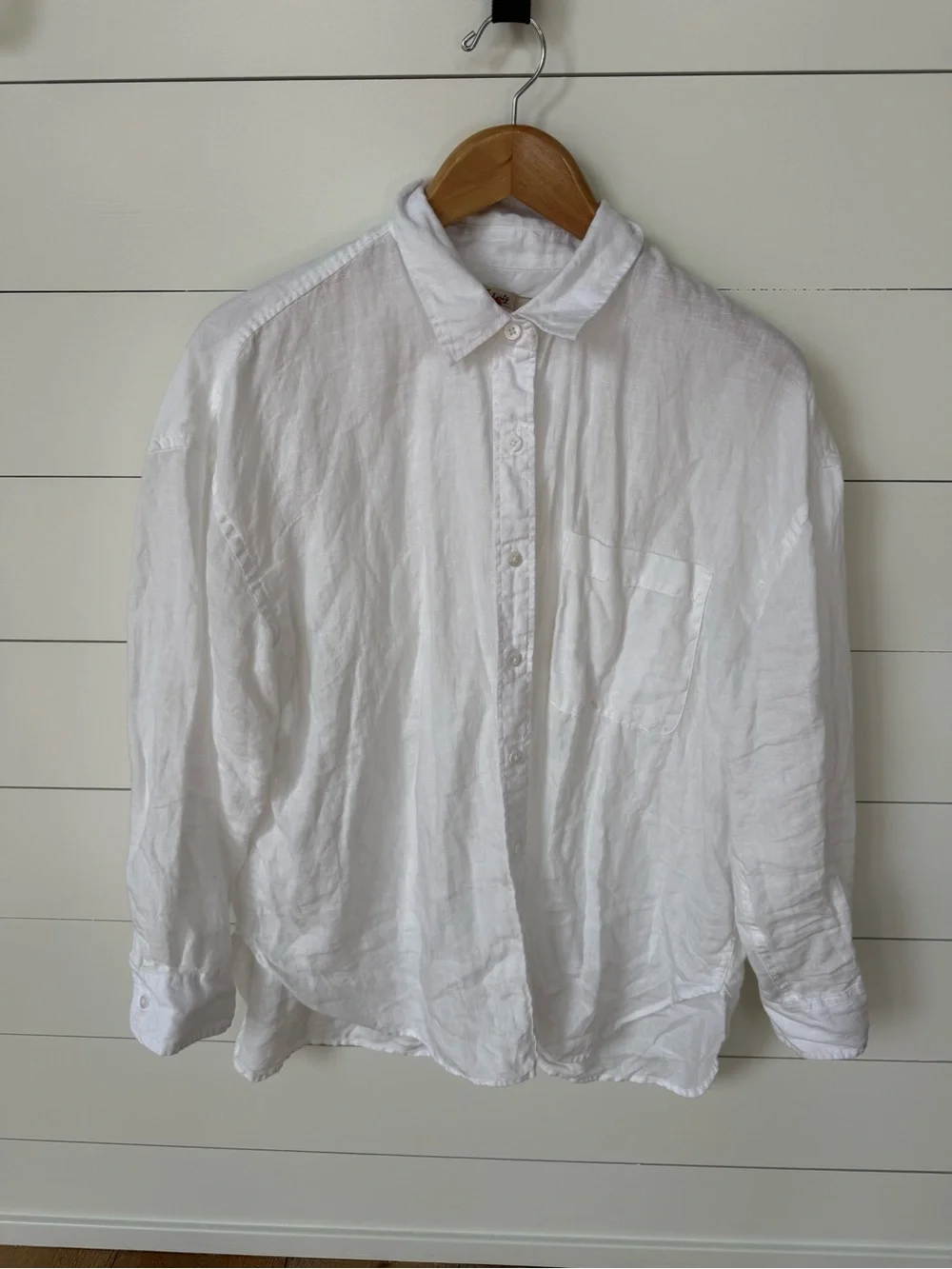 Faherty Laguna Relaxed Fit White Linen Button Up sz Medium - Picture 3 of 11